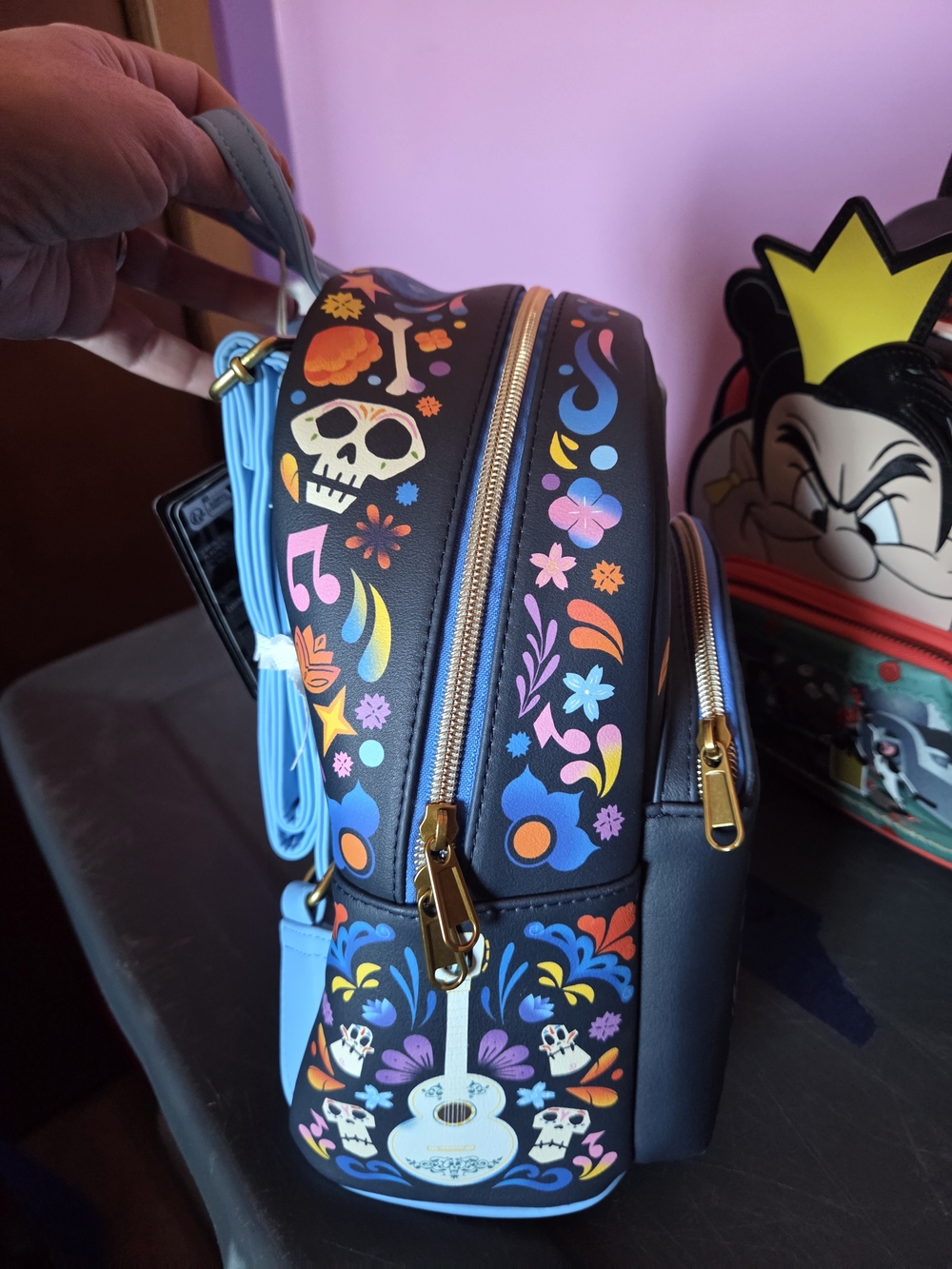 Loungefly Coco Mini Backpack - Black/Blue - Picture 3 of 4
